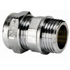 Chrome Compression Male Iron Straight Coupling 15mmx1/2"