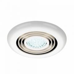 HIB Cyclone Wet Room Inline Fan, White - Cool White LED