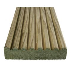 Dual Sided Tanalised Decking 32x125mm Green 3.9m