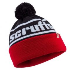 Scruffs Bobble Hat Black and Red - T54306